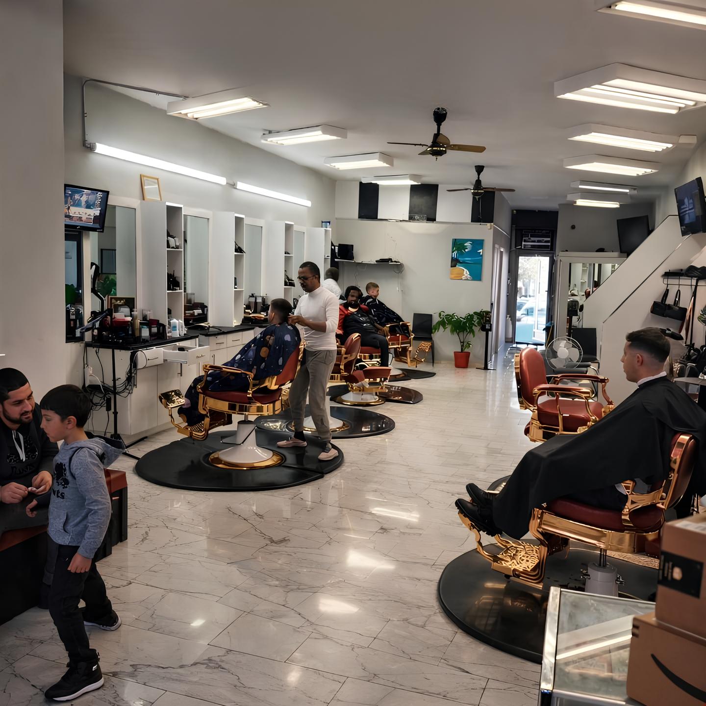 Interior of Elite Barbershop and Salon