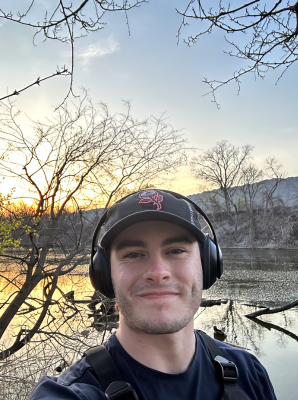 Elias Michael Davis on a hike in the morning Elias Michael Davis on a hike in the morning