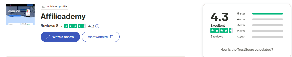 trustpilot review affilicademy