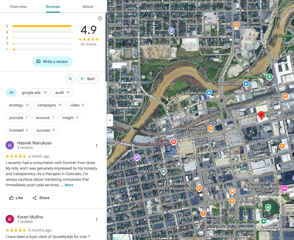 growmyads maps reviews