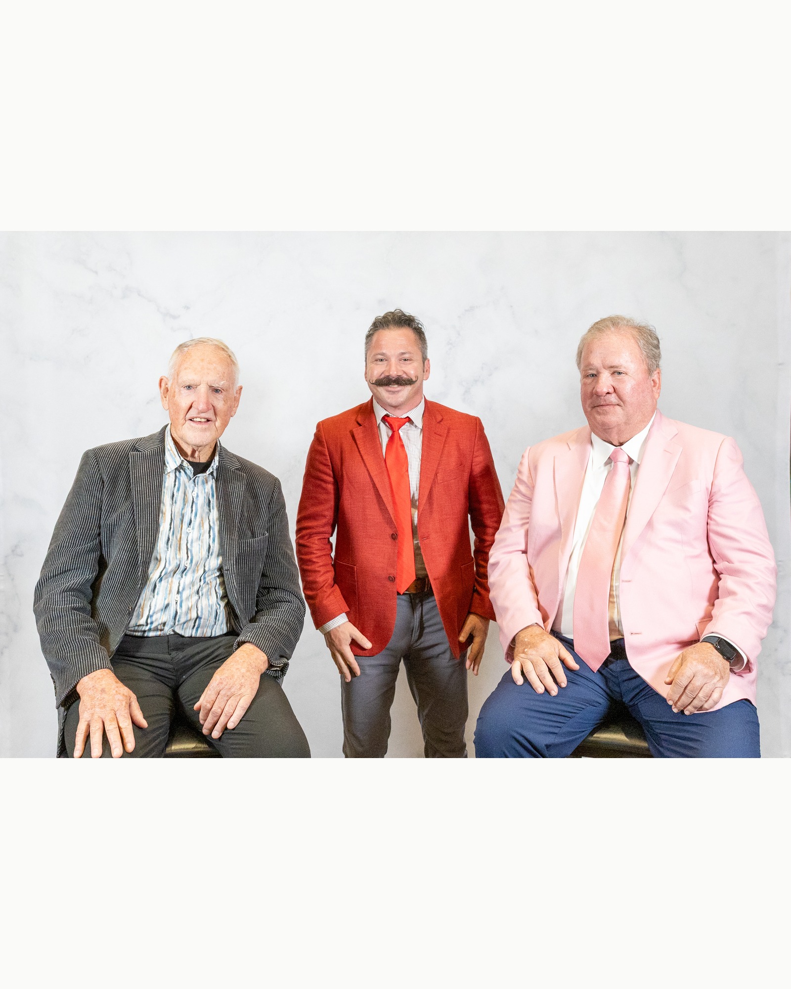 Alex Buriak with Brian Smith, founder of UGG, and Tim Gannon, co-founder of Outback Steakhouse
