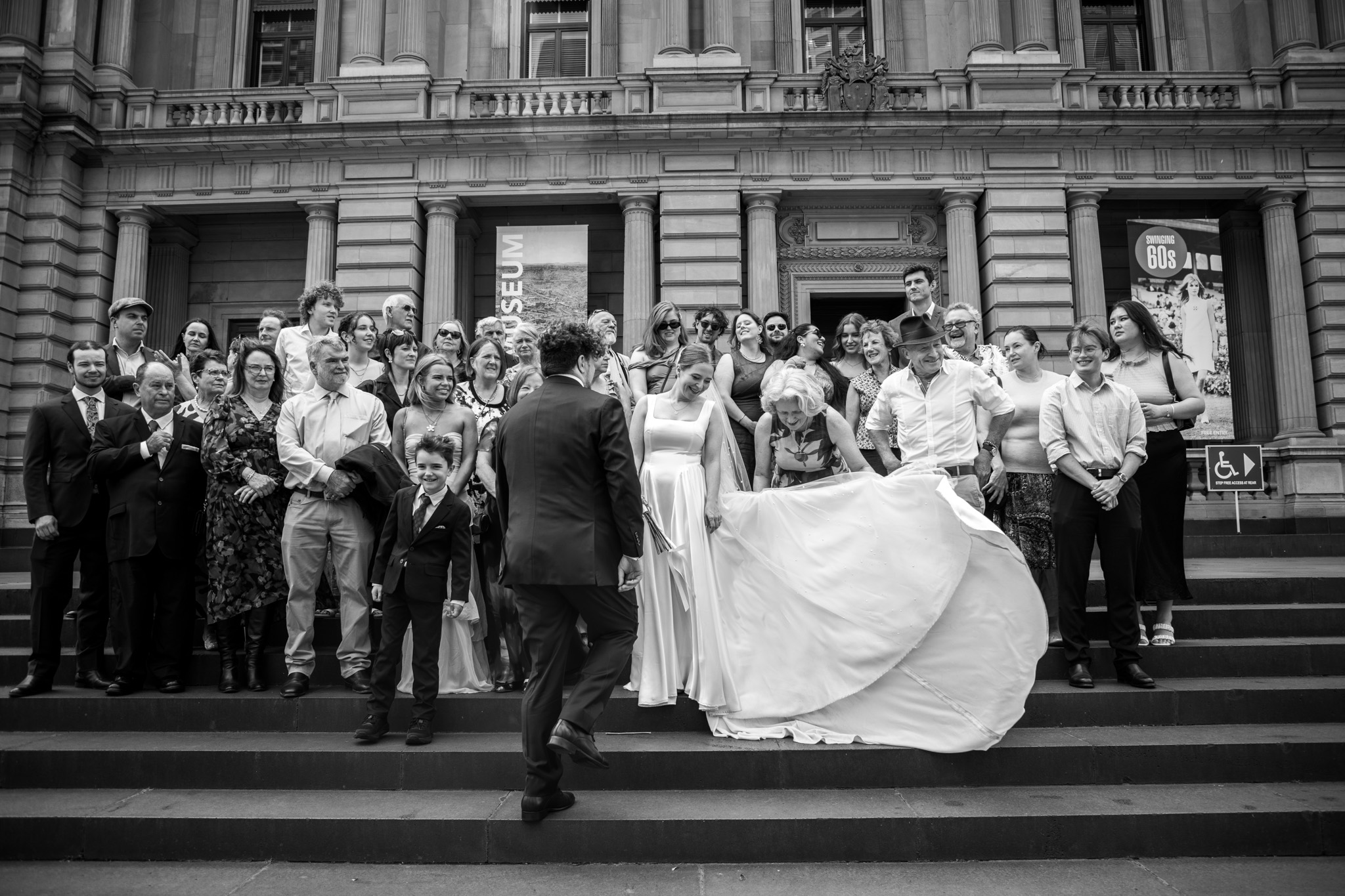 Wedding moment — joyful