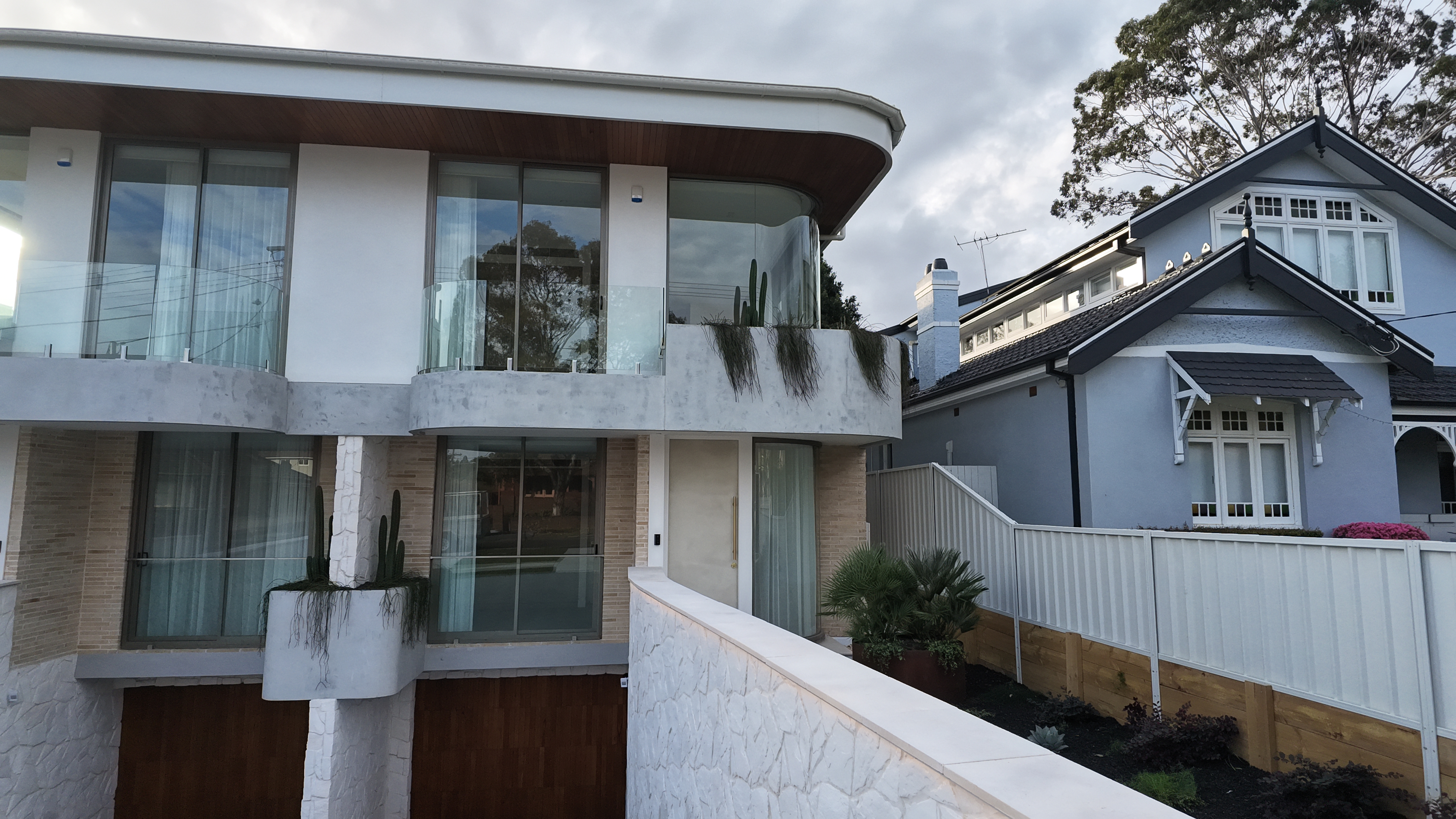Finished home driveway and facade, Ross Street