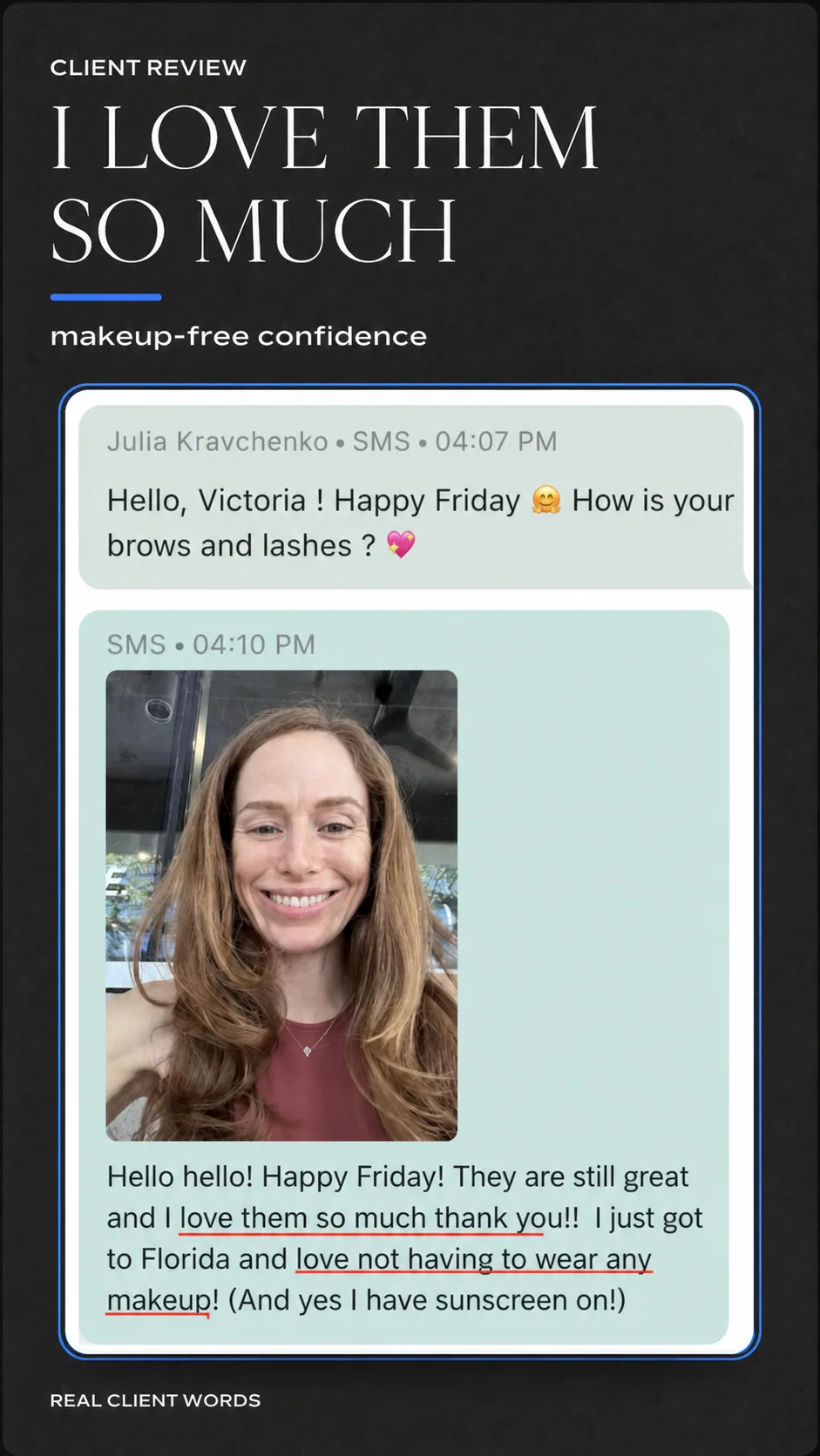 Client testimonial