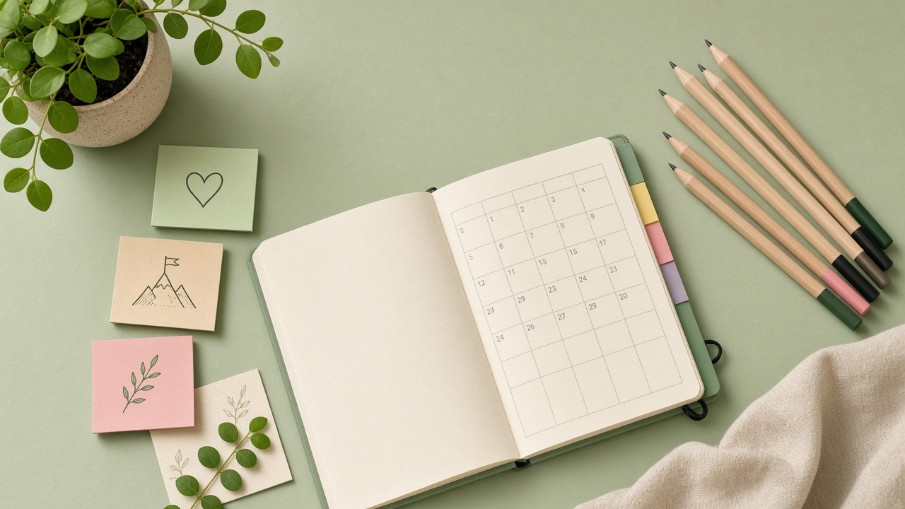 Open planner and notes for a personalized learning plan