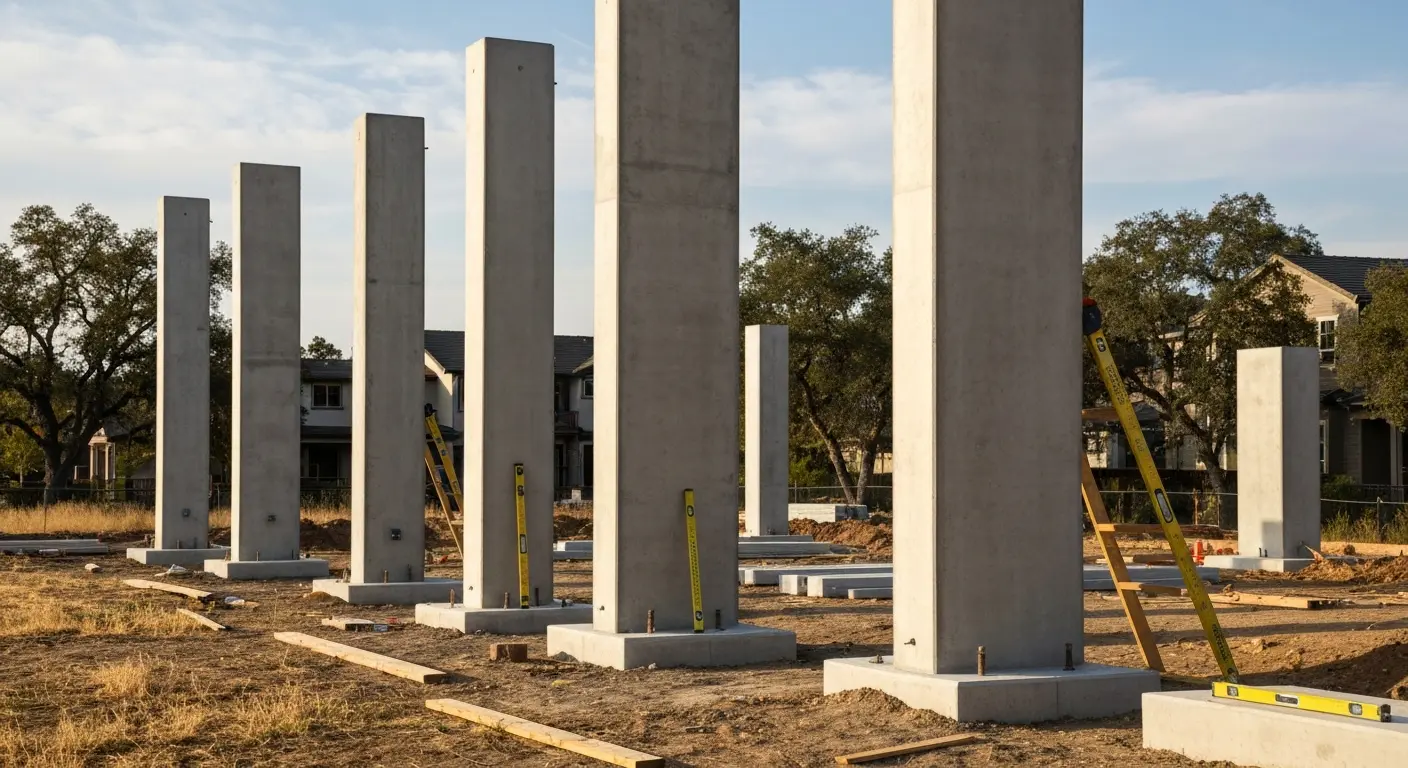 Precast columns and pillars