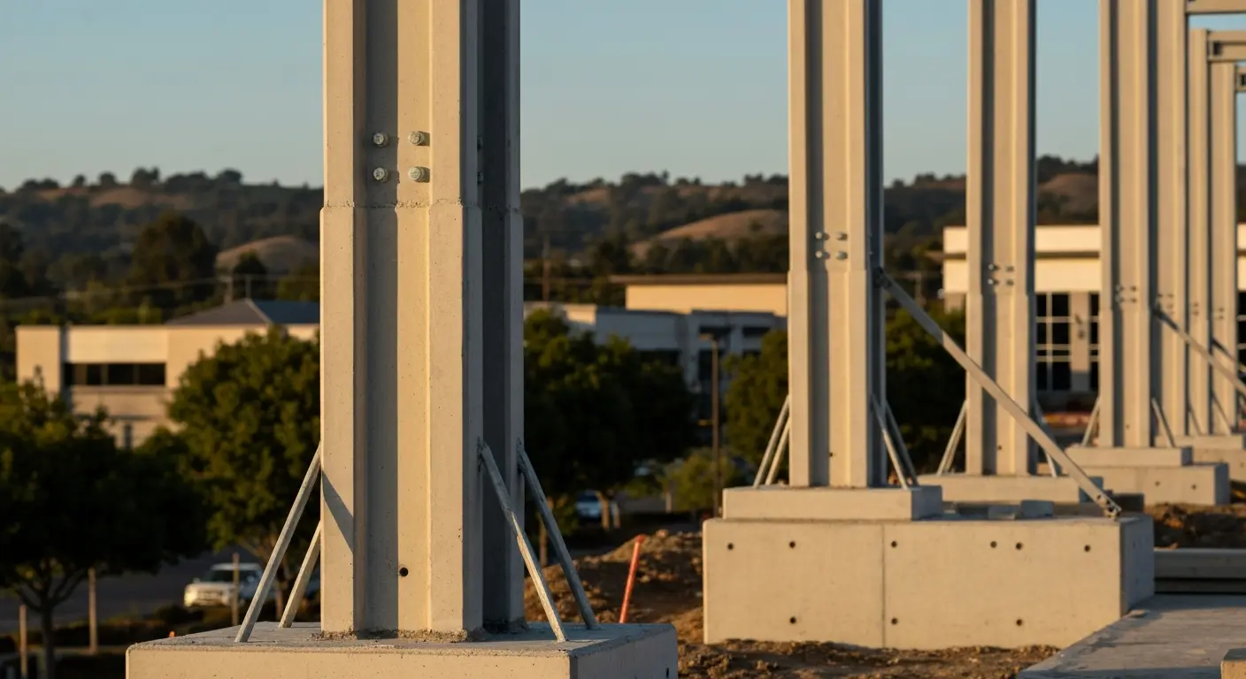 Precast column installation