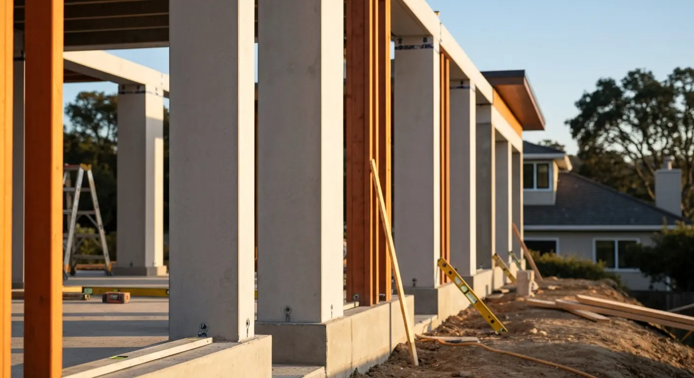 Precast column installation