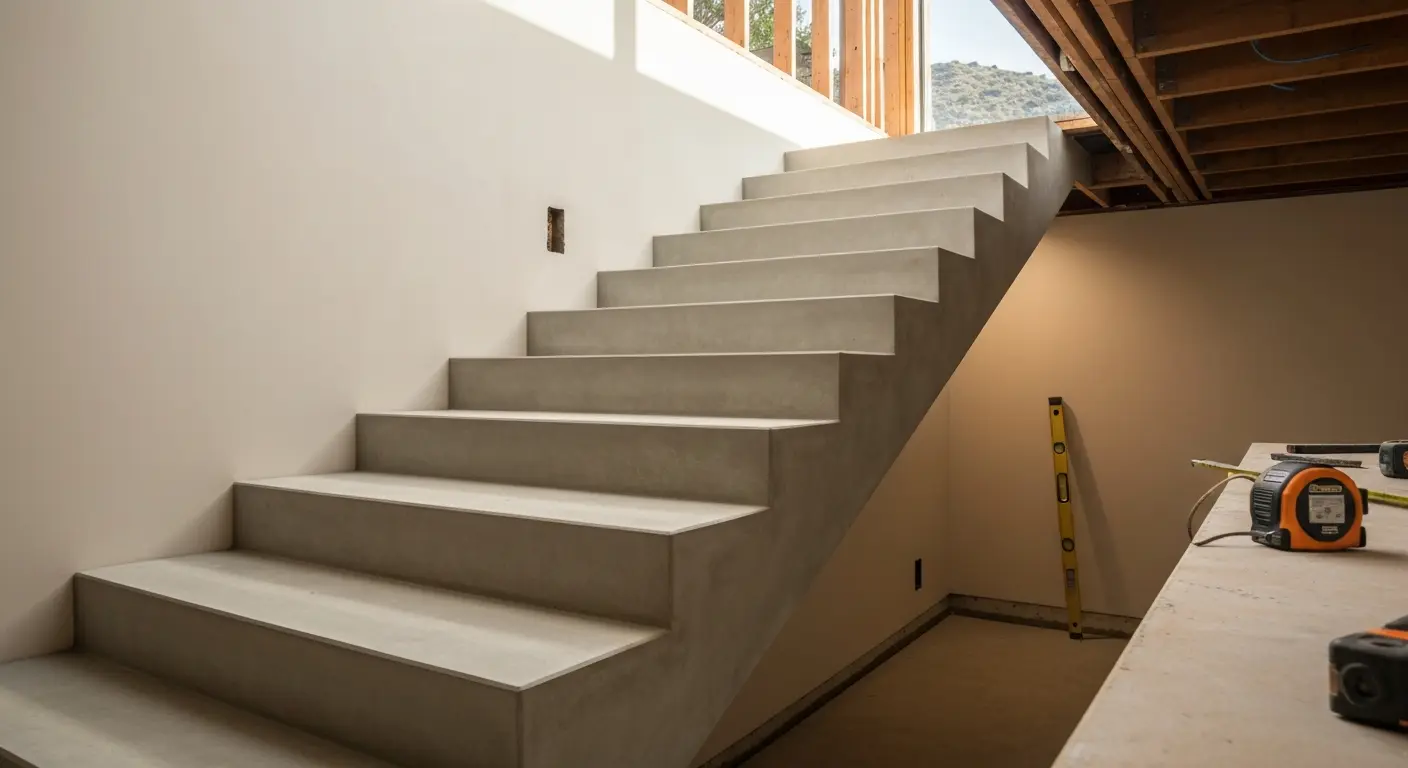 Precast stair installation