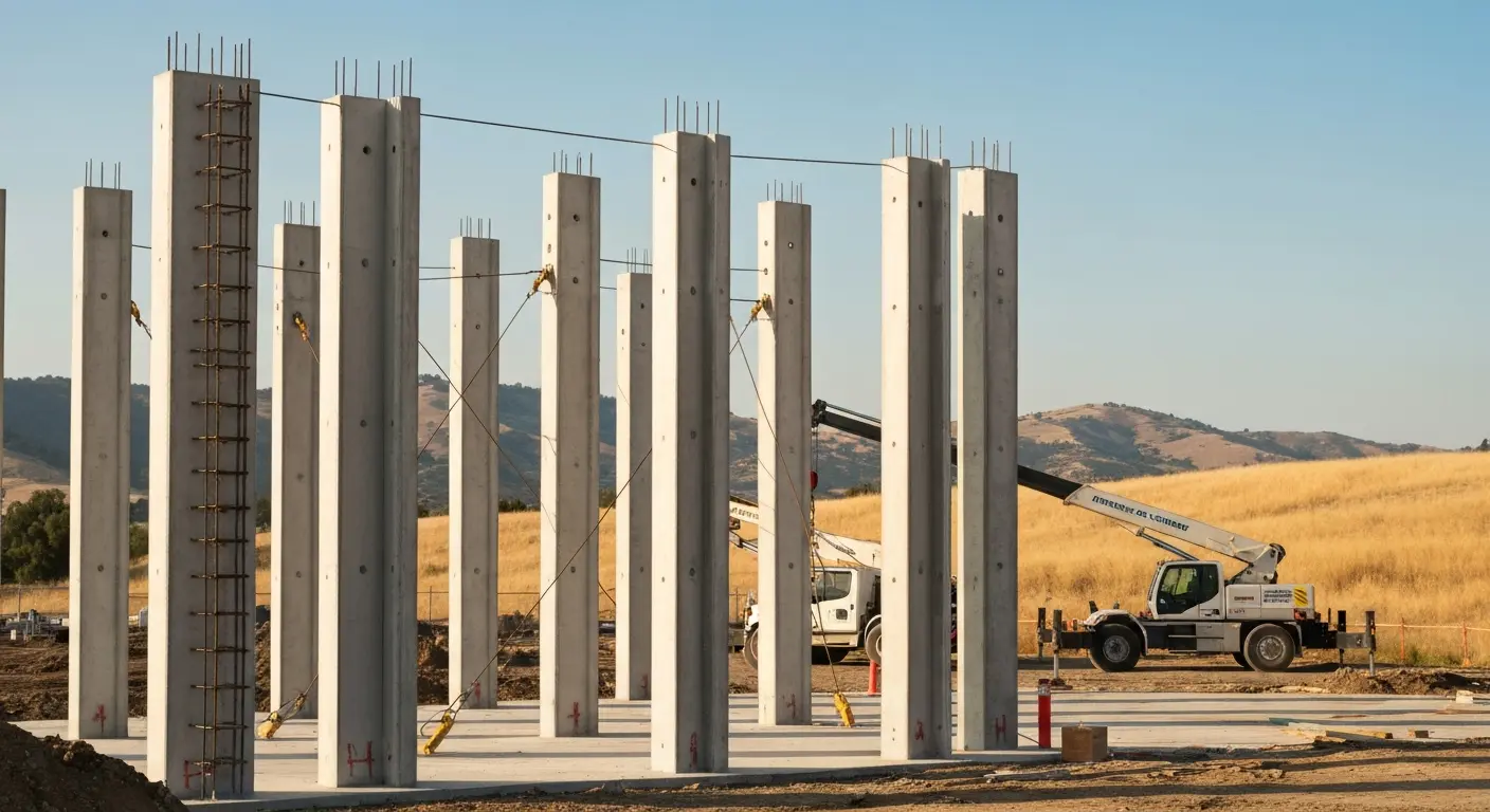 Precast column installation