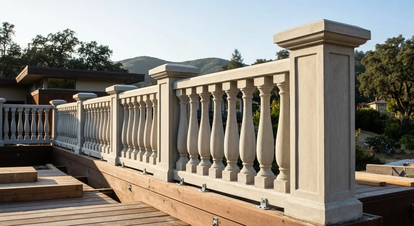 Precast balustrade installation