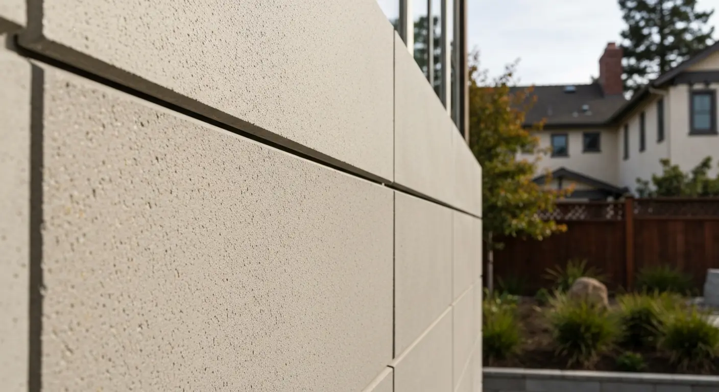 Precast concrete architectural panels on residential project