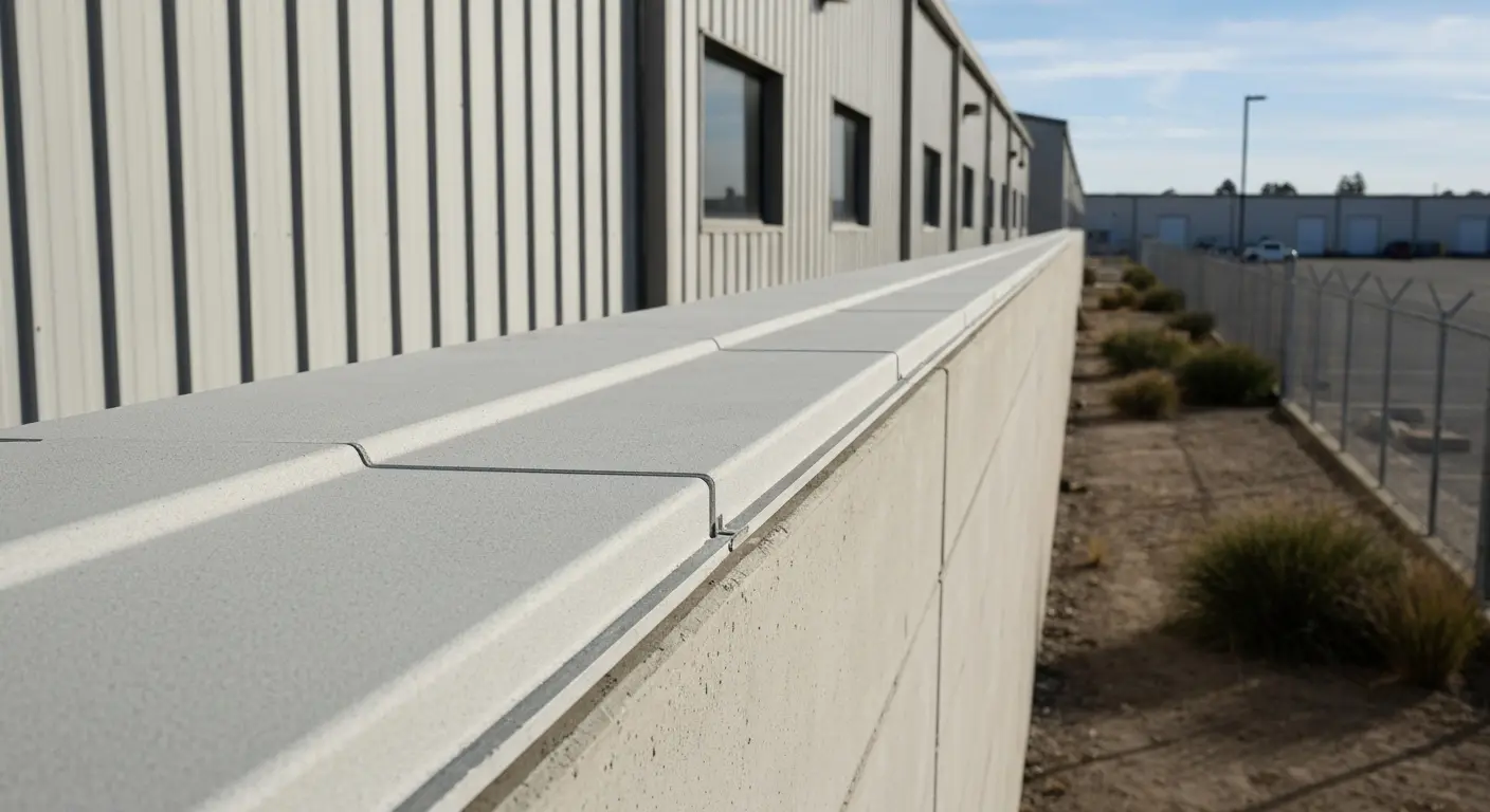 Precast wall cap and trim installation