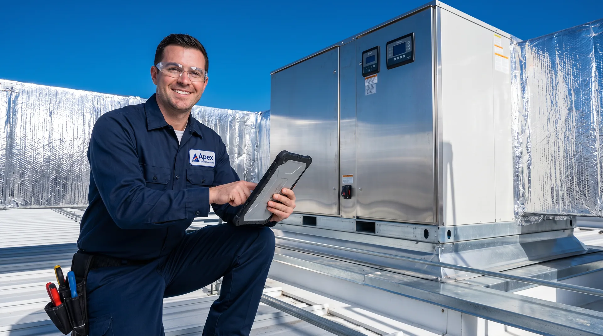 HVAC professional using All Set