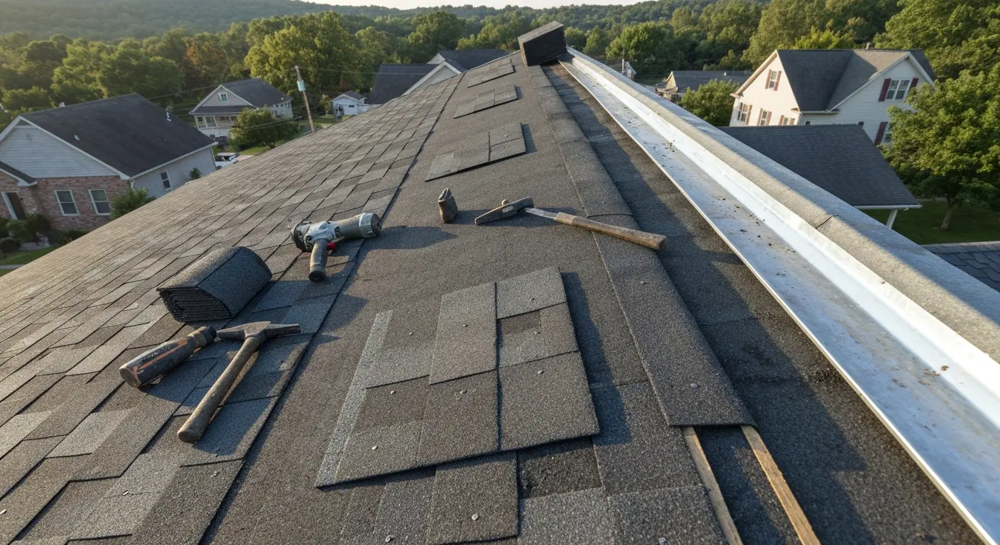 Asphalt shingle installation