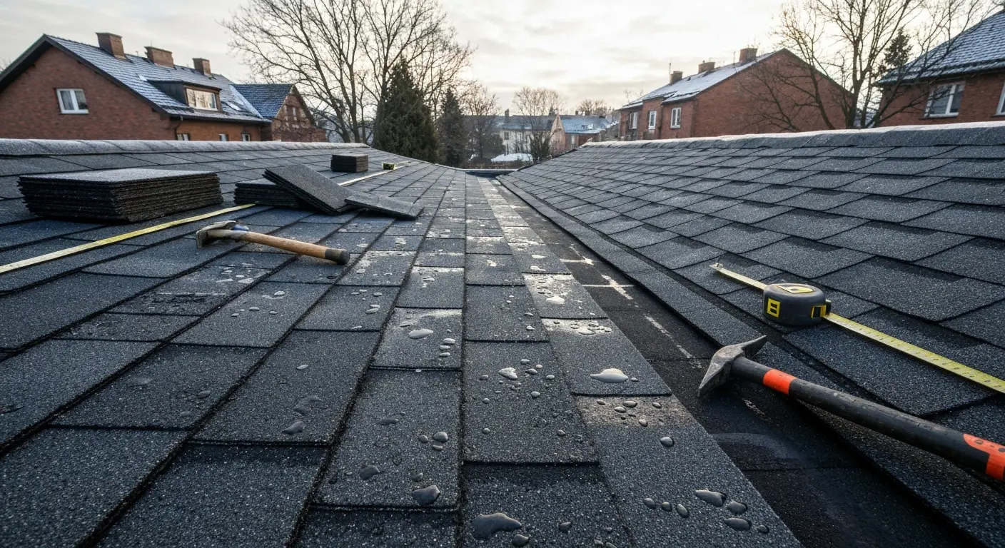 Asphalt roof installation