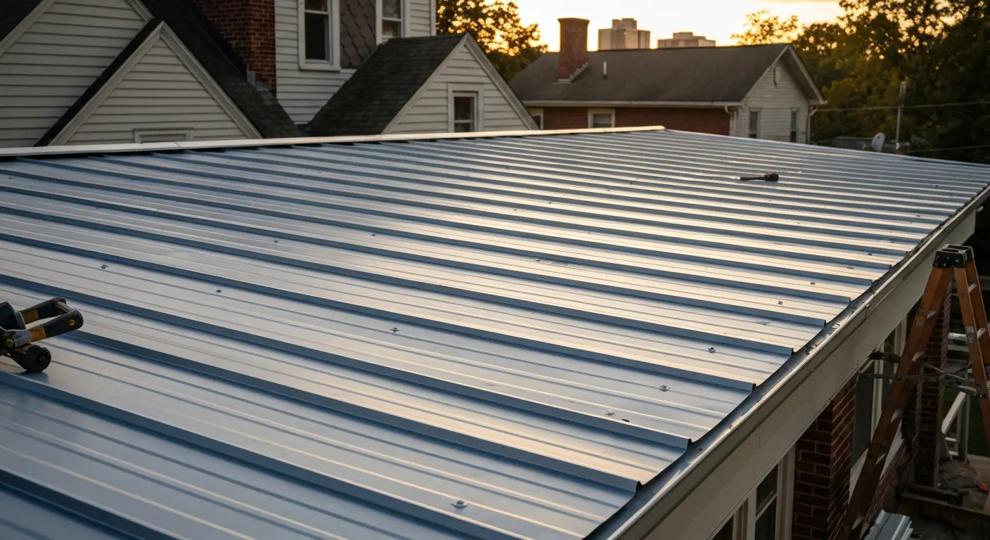Metal roof installation