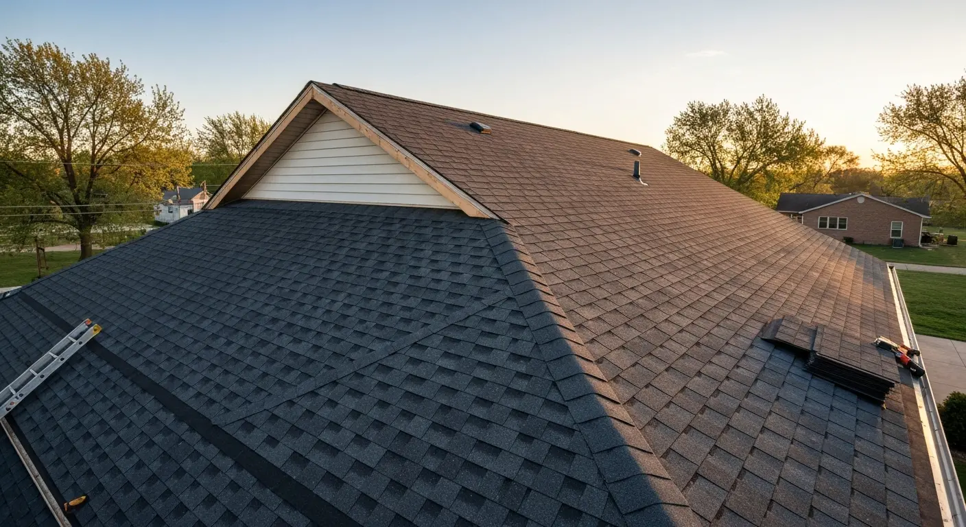 Asphalt roof installation in Ossian