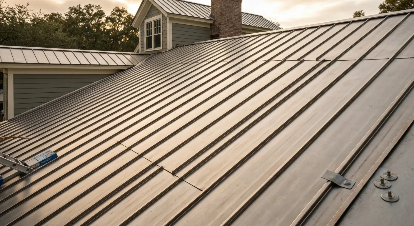 Metal roof installation
