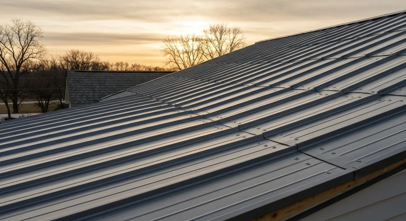 Metal roof installation