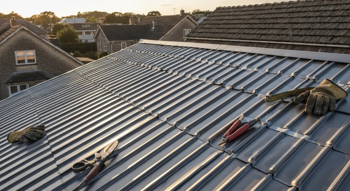 Metal tile roof project