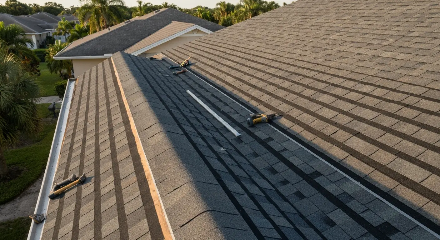 Asphalt shingle installation