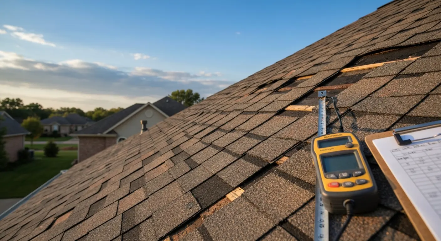 Storm damage roof inspection