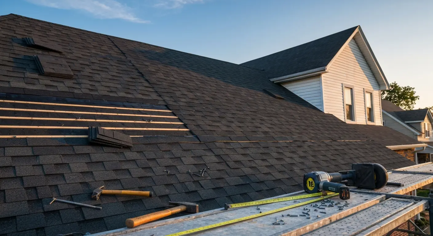 Roof replacement on residential home