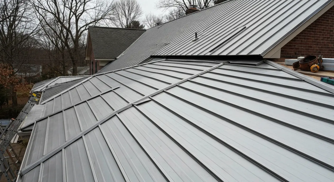 Metal roof installation
