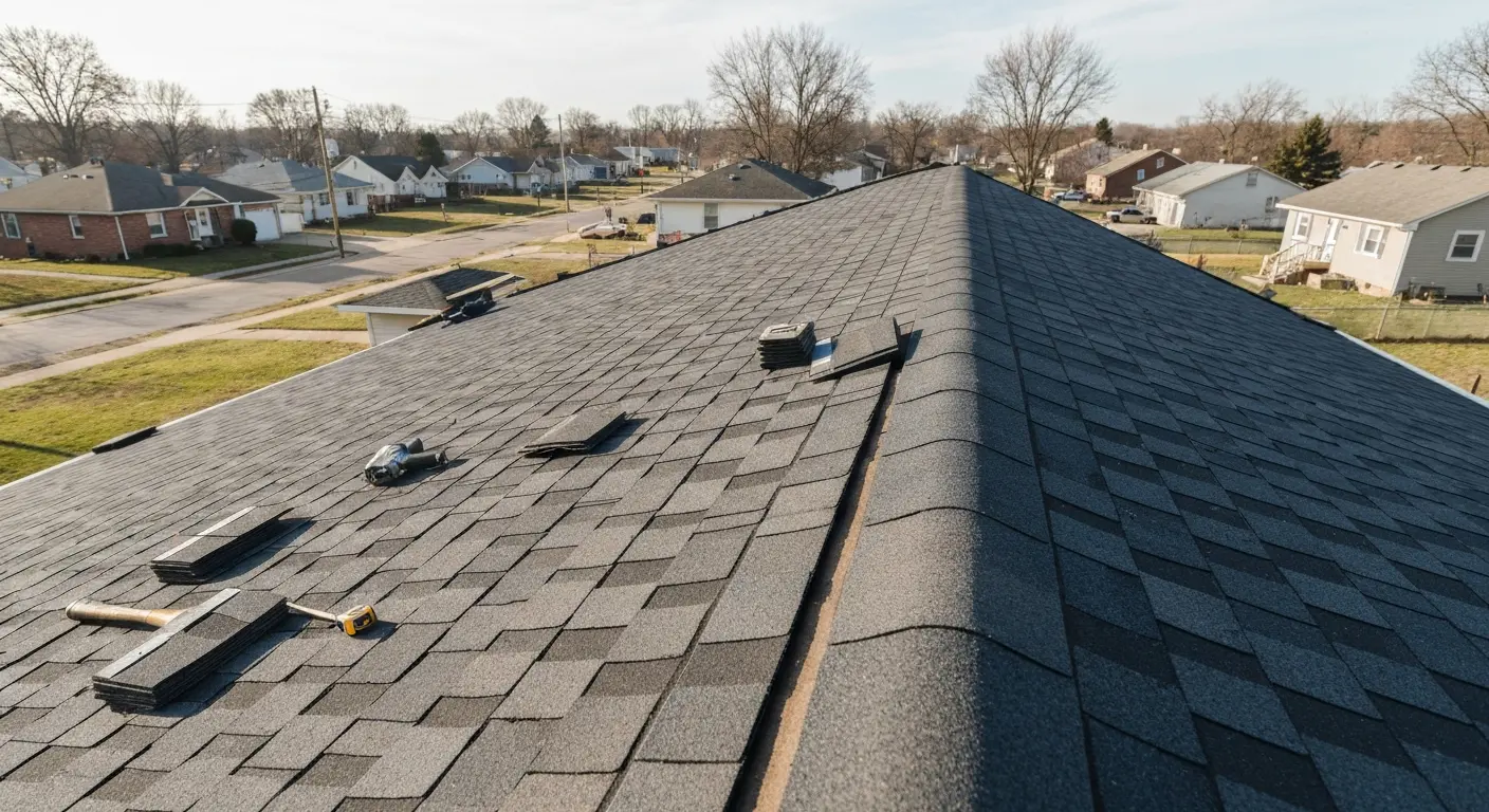 Asphalt shingle roof installation