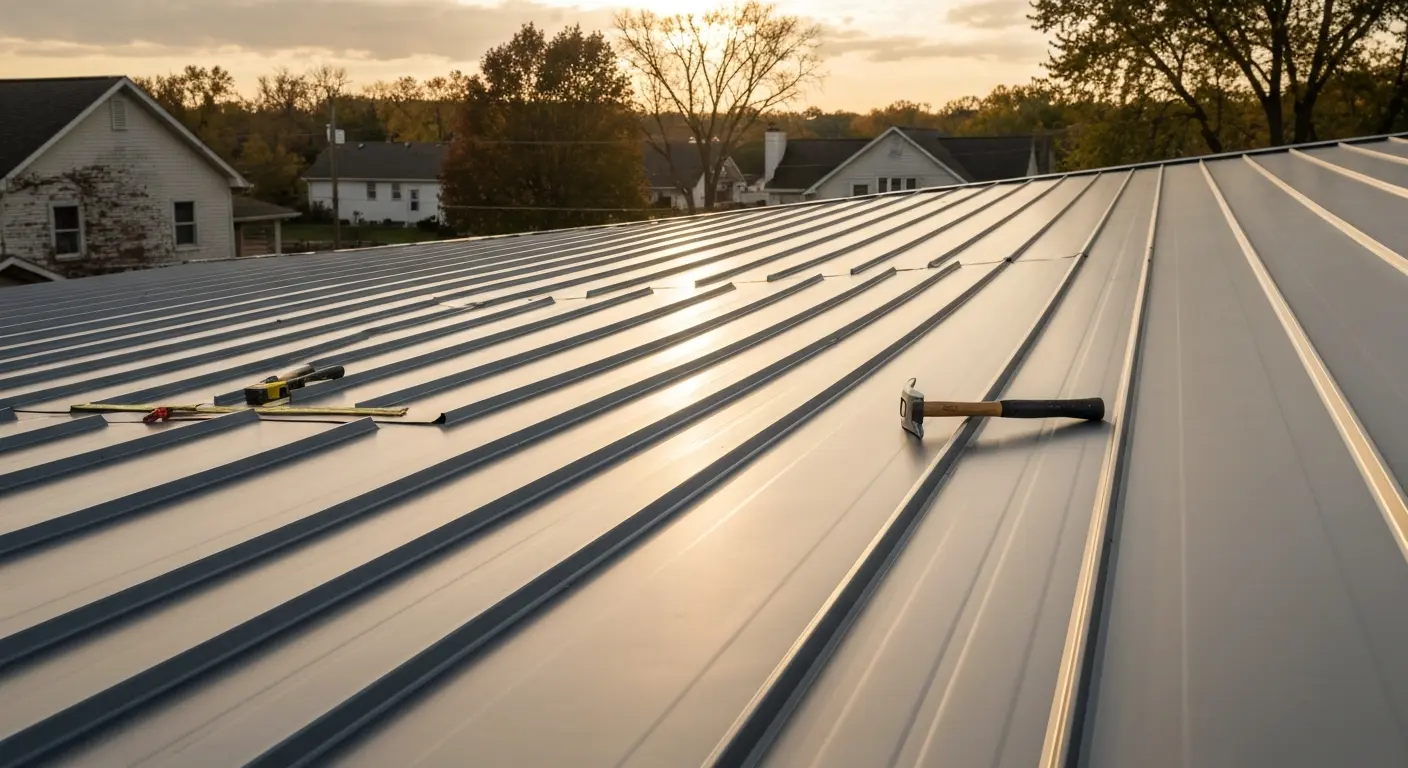 Metal roof installation