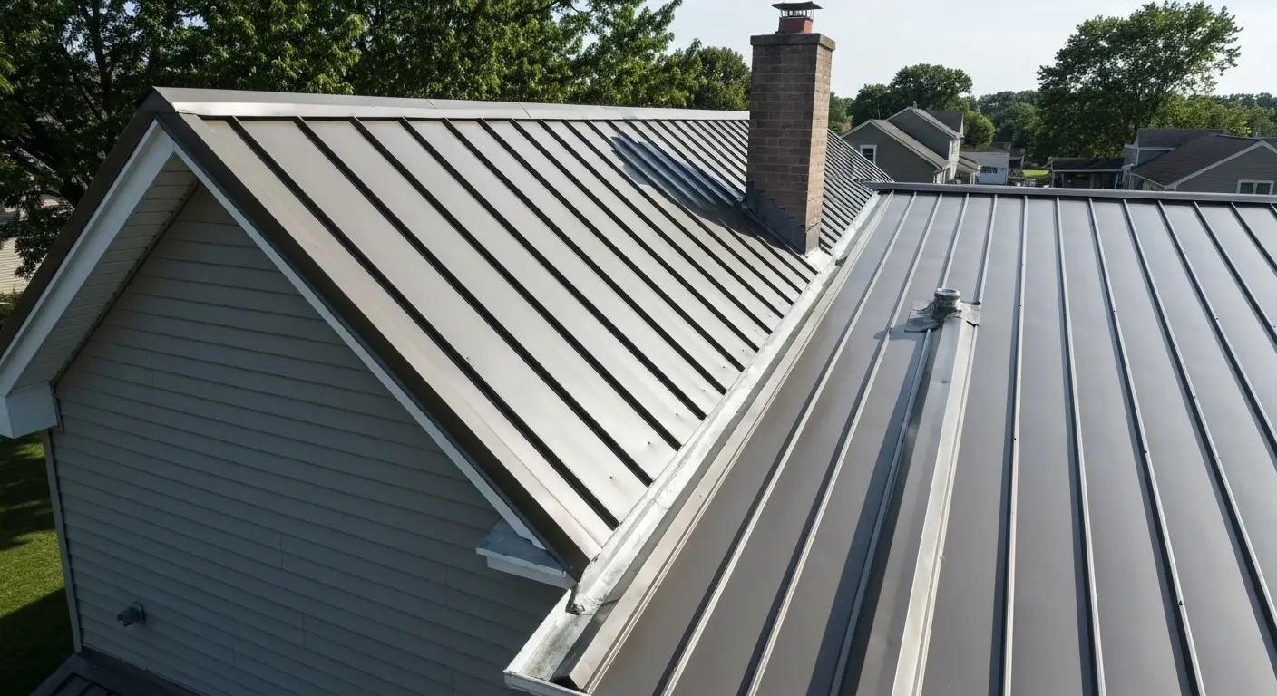 Metal roof installation