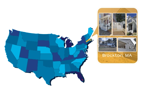 Map of BFTF Construction LLC coverage area in Brockton, MA
