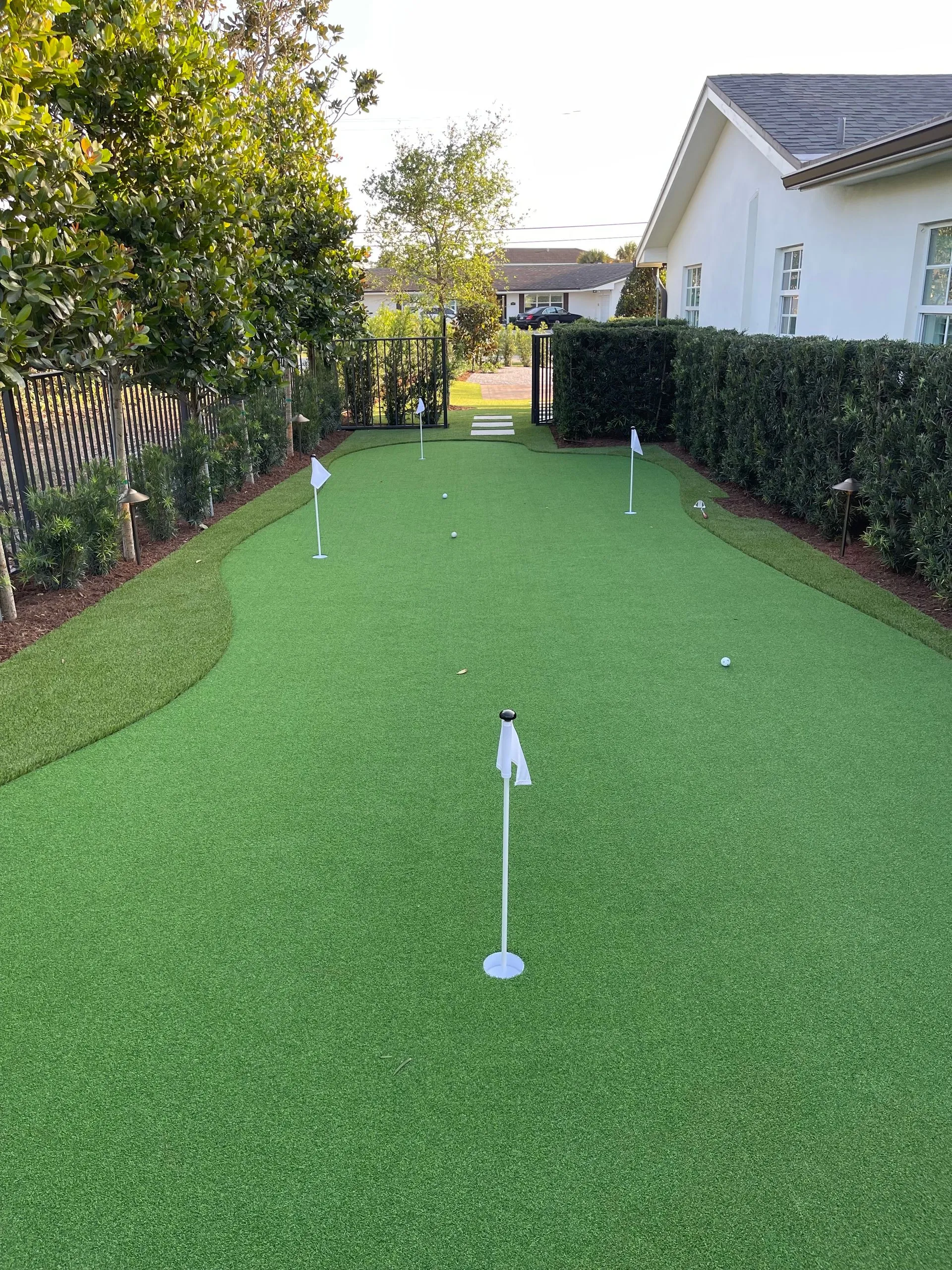 Diamond paver and turf pattern