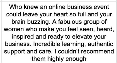 Income Unlocked testimonial from Christine