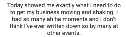 Income Unlocked testimonial from Olivia