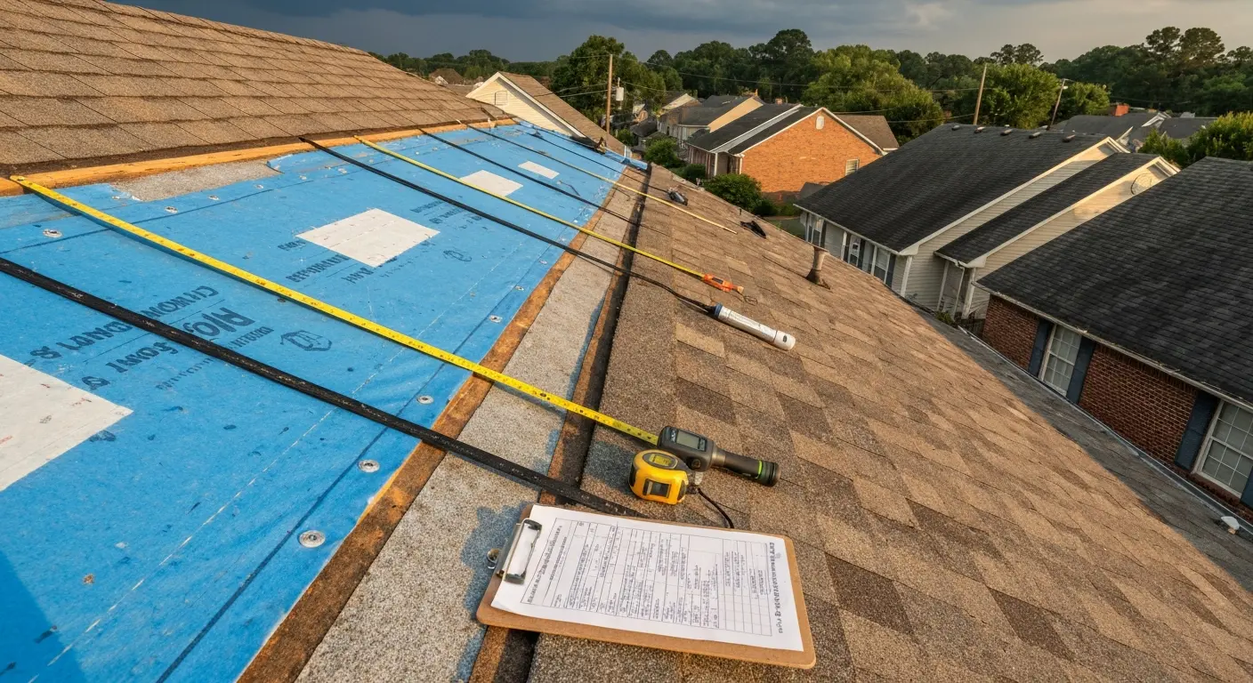 Roof repair work