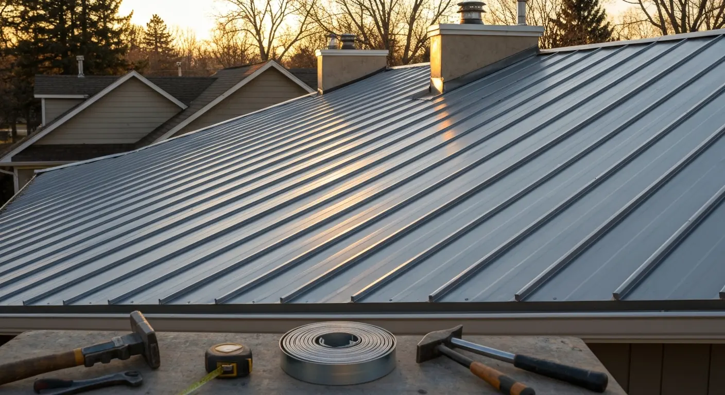 Metal roofing installation