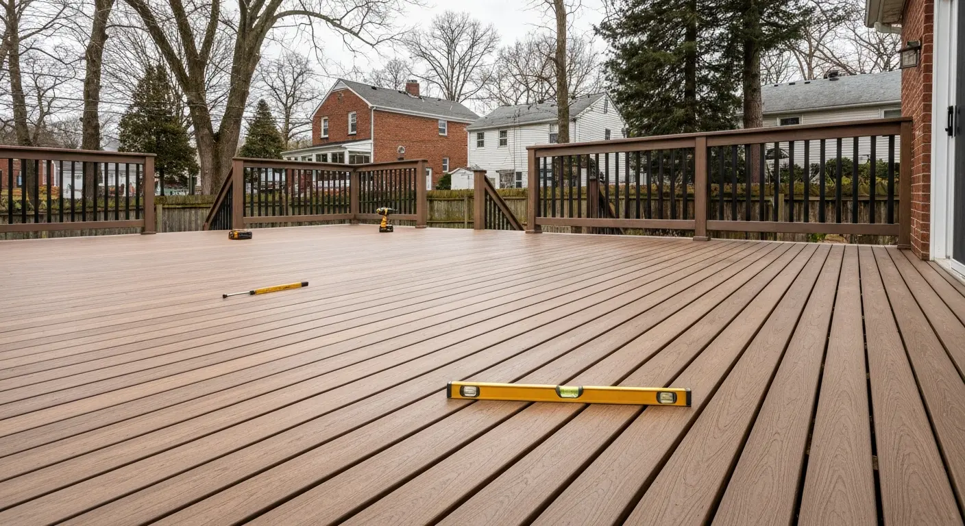 Composite deck installation