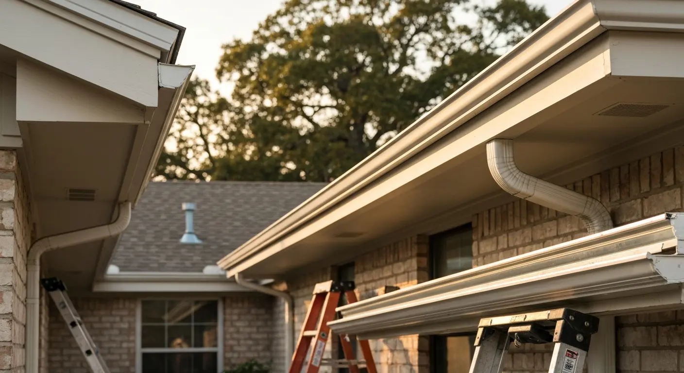 Gutter repair work