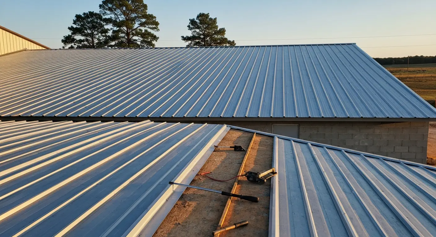 Metal roofing installation