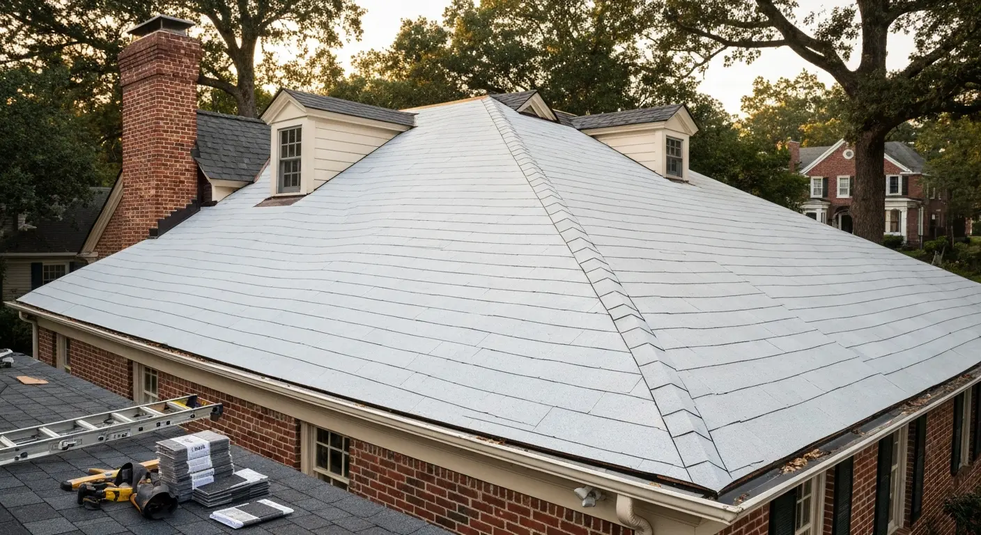 New roof installation