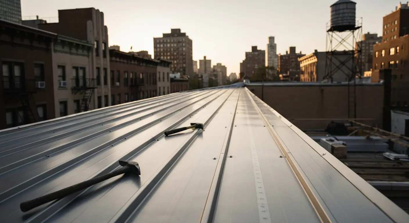 Metal roof installation