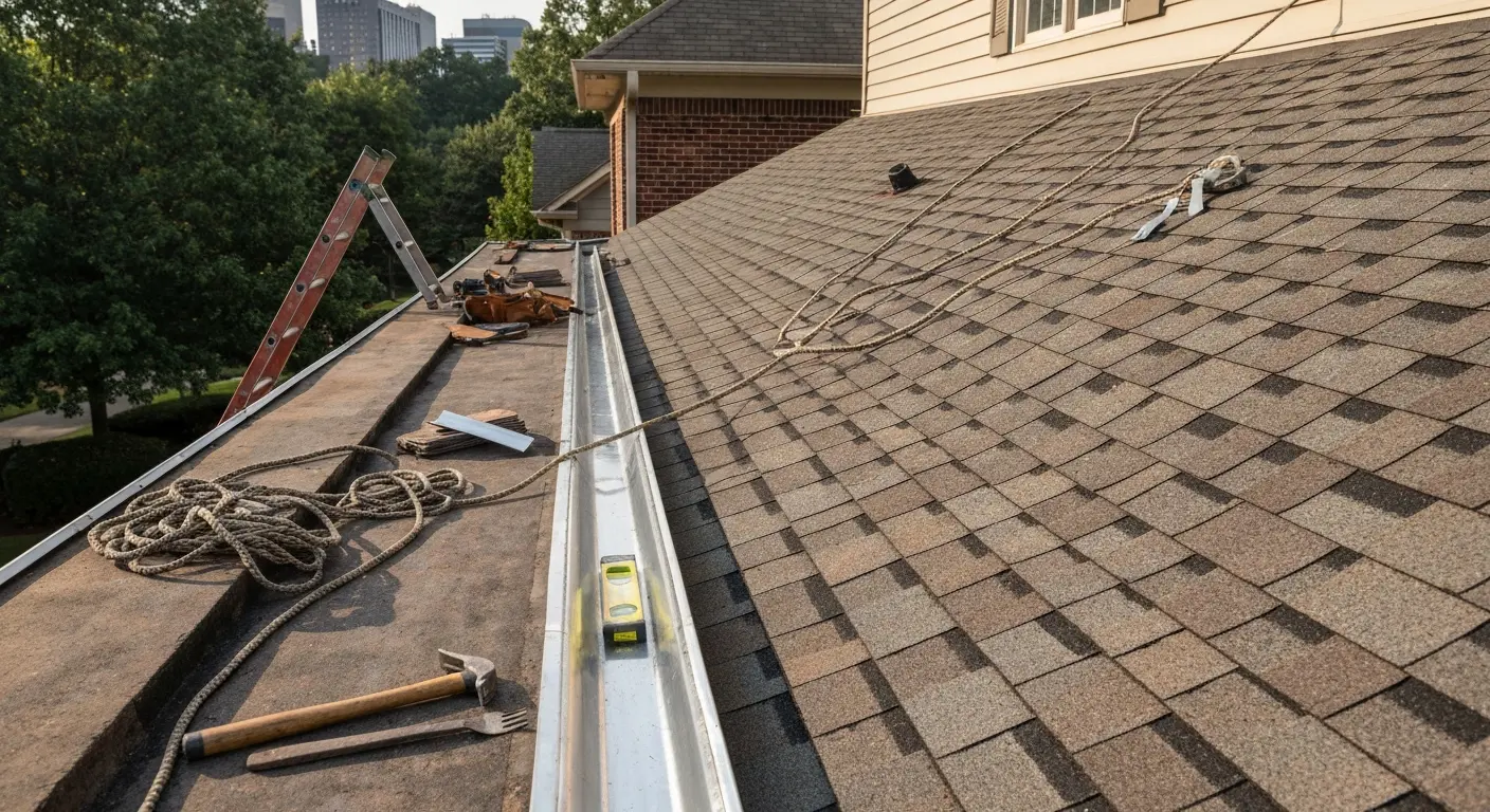 Roof repair work in Huntsville