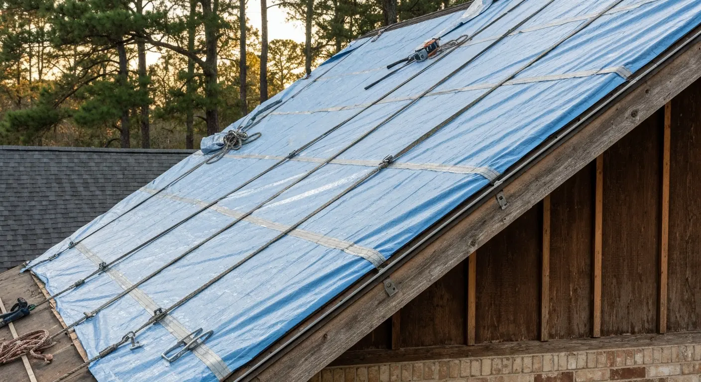 Emergency roof tarp