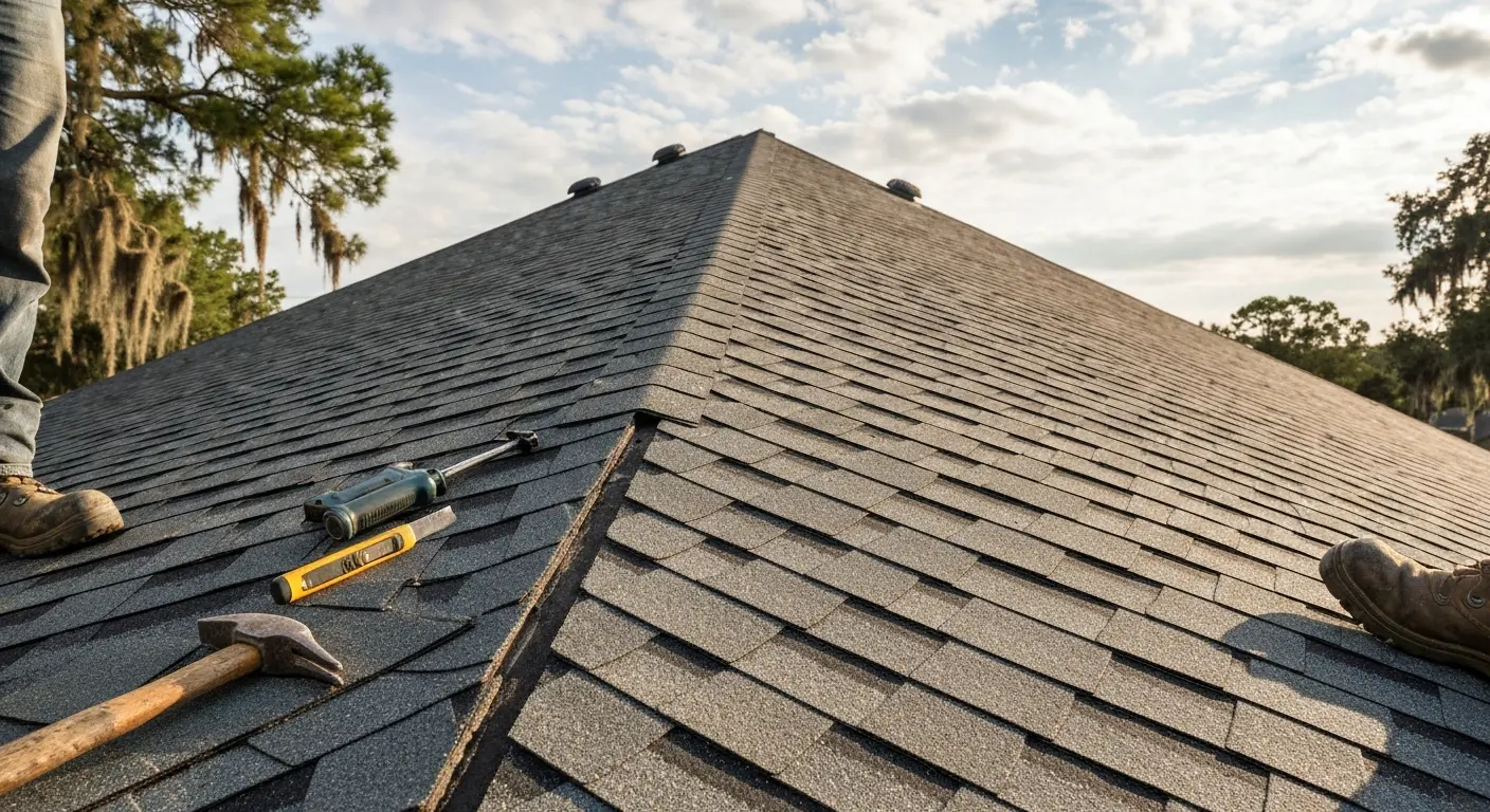Storm damage roof repair
