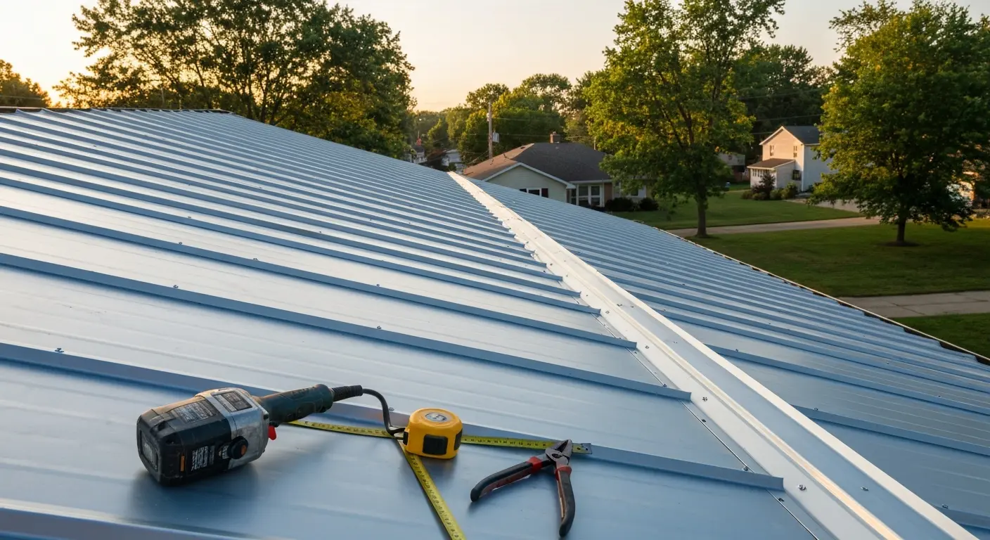 Metal roofing installation