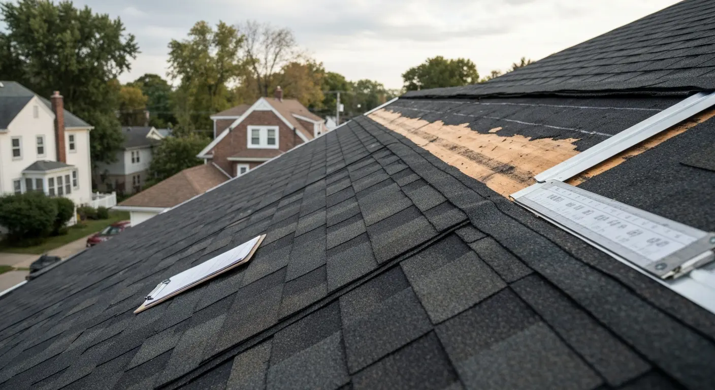 Storm damage roof repair