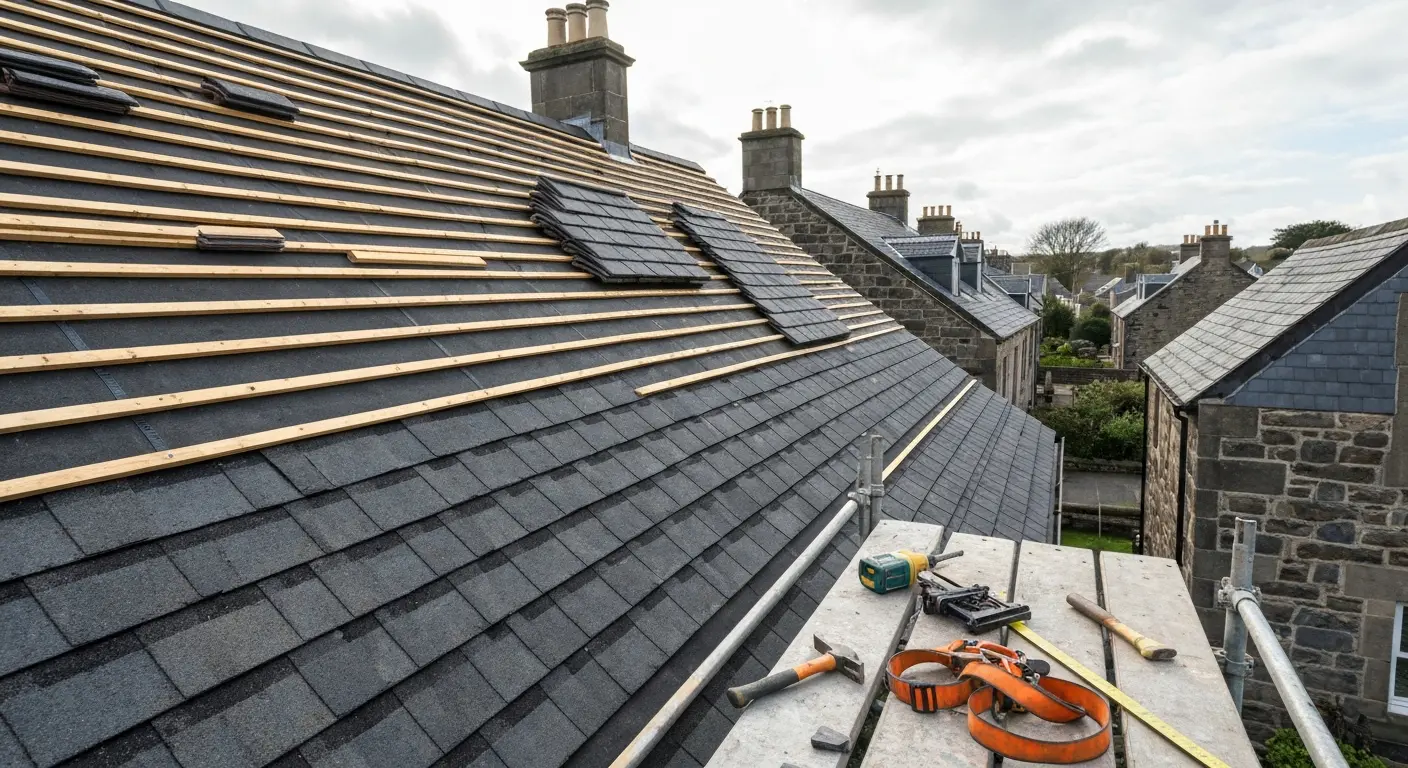 Roof replacement installation