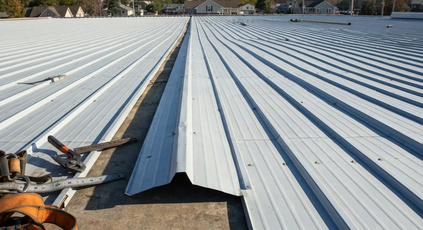 Metal roof installation